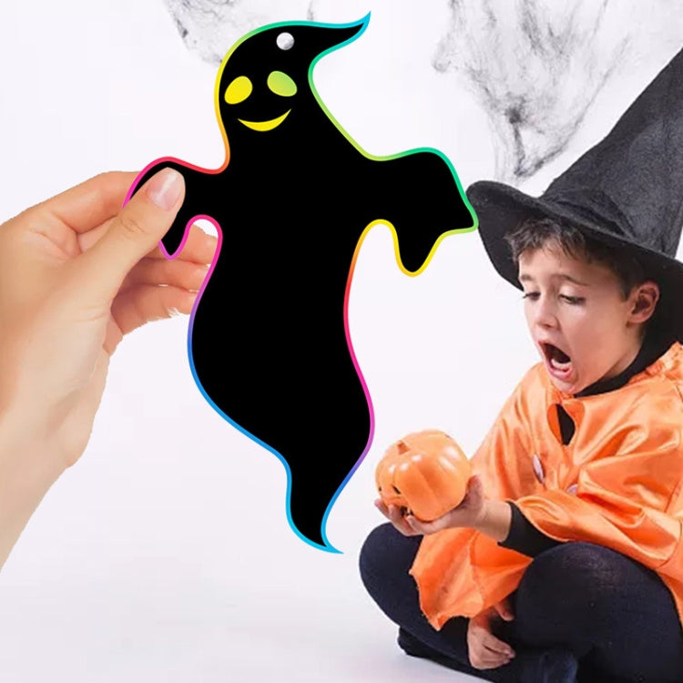 24 PCS / Set GG-24 Children Colorful Halloween Scratch Painting Set DIY Funny Ornaments Holiday Scratch Painting Paper by bashfashion