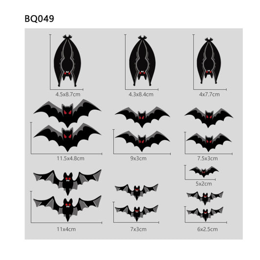Halloween Decoration Stickers Pumpkin Lamp Spider Ghost Electrostatic Stickers,Style: BQ049 + 050 + 052 by bashfashion