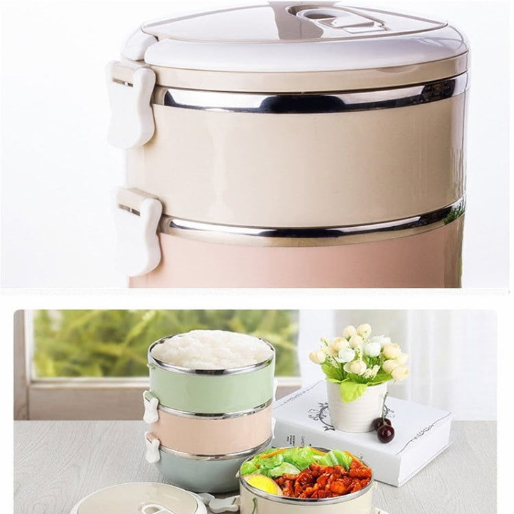 Gradient Color Lunch Box Food Bento Box Stainless Steel Container(4 Layer) by bashfashion