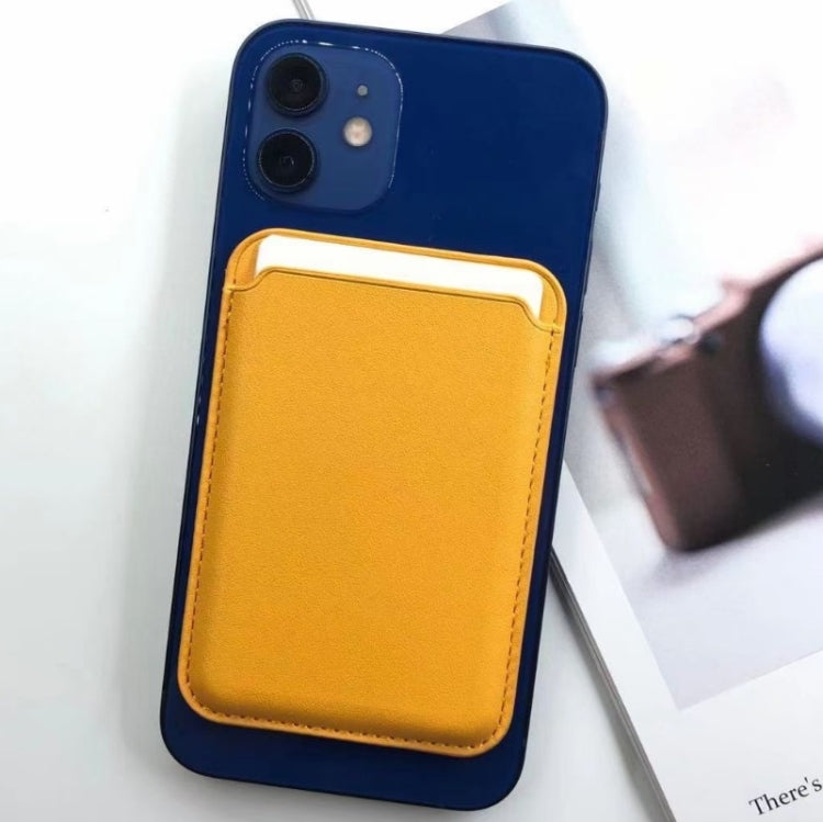 MagSafe Magnetic Leather Card Case Holster For iPhone (California Poppy) by bashfashion