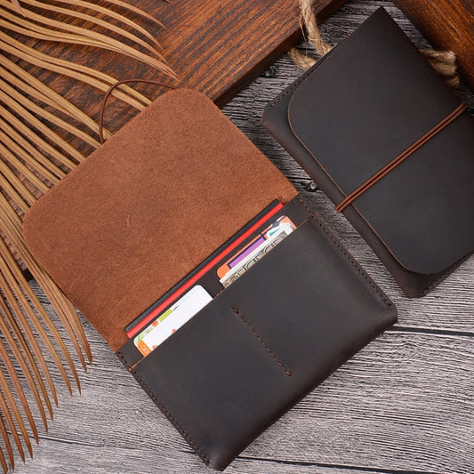 Crazy Horse Skin Passport Bag Document Holder Retro Boarding Pass Wallet Card Holder(Coffee) by bashfashion