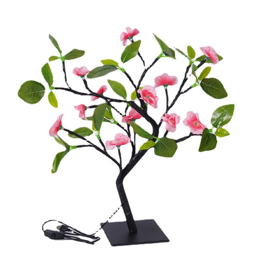 10LM 24 LED Peach Blossom Tree Lamp Interior Decoration Night Light(Warm Light) by bashfashion