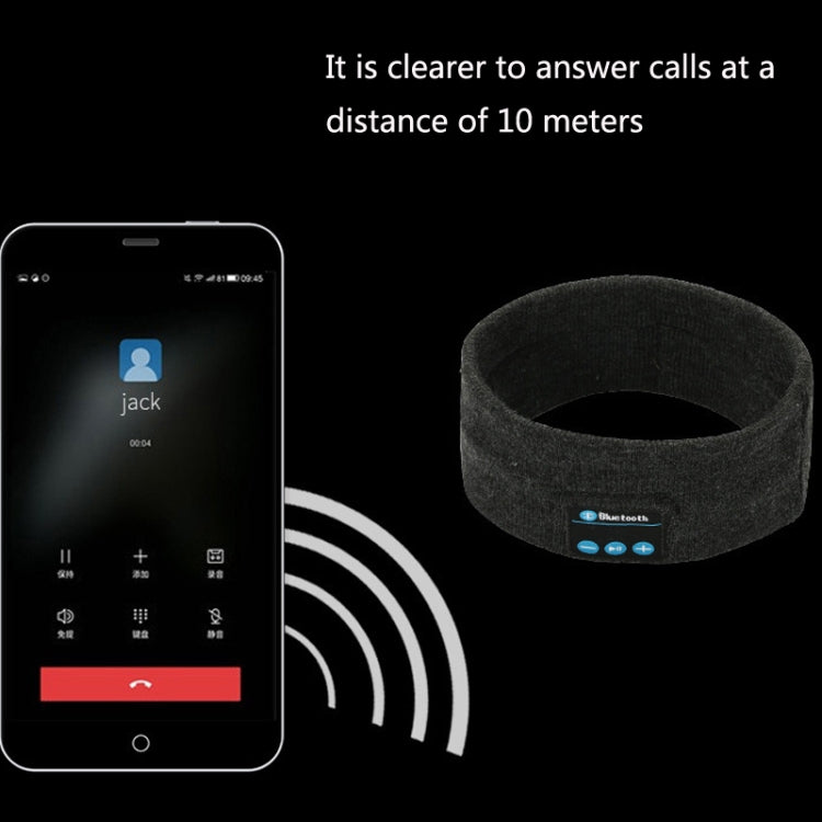 Bluetooth Headset Sports Headband Outdoor Running Yoga Sweat-Absorbent Headscarf, Colour: Black by bashfashion