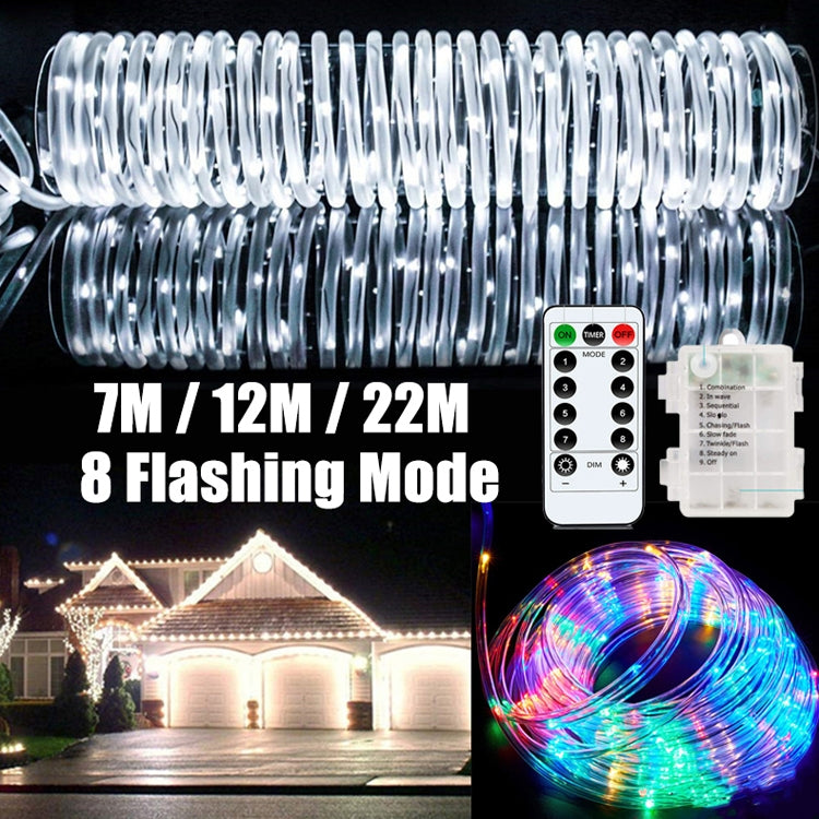 Holiday Party Decoration Tube String Lights LED Garden Decoration Casing Light with Remote Control, Spec: 7m 50 LEDs USB Powered(White Light) by bashfashion