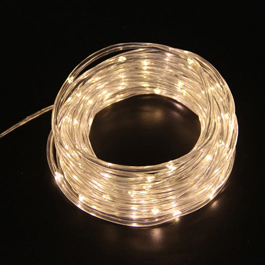 Holiday Party Decoration Tube String Lights LED Garden Decoration Casing Light with Remote Control, Spec: 12m 100 LEDs USB Powered(Warm Light) by bashfashion
