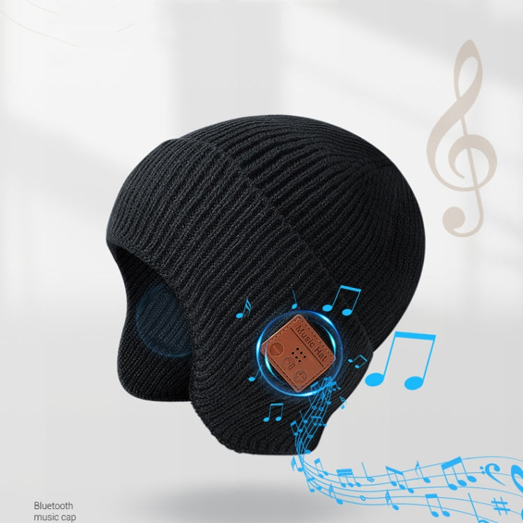 TR Ear-Covered Bluetooth Music Hat 5.0 Binaural Stereo Headphone Cap(Dark Gray) by bashfashion