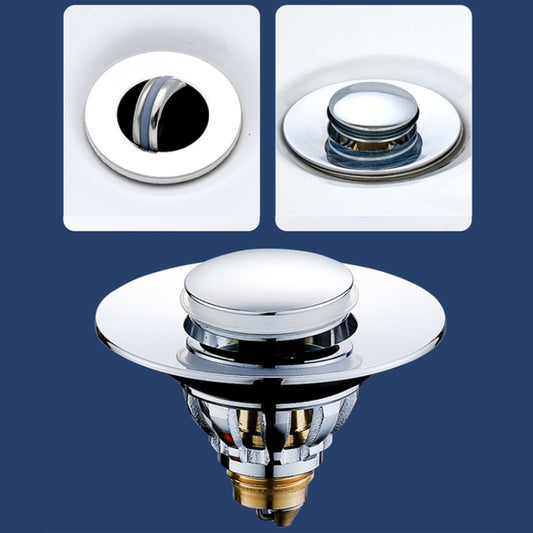 Copper Wash Basin Leaking Plug Push-Type Leaking Plug(Copper Core) by bashfashion