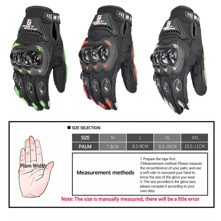 GHOST RACING GR-ST04 Motorcycle Gloves Anti-Fall Full Finger Riding Touch Gloves, Size: M(Red) by GHOST RACING