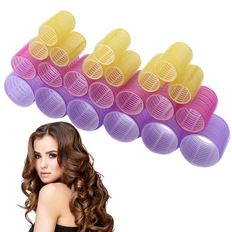 12 PCS/Set Self-Adhesive Curling Iron Hair Core Fluffy Hairdressing Tool,Random Colour Delivery, Specification: 63x36mm by bashfashion
