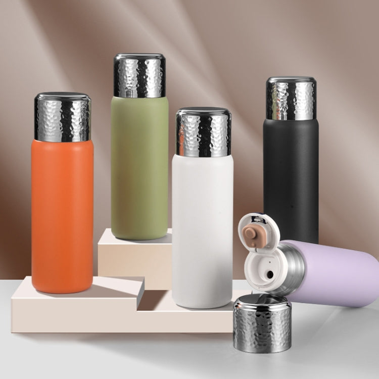 316 Stainless Steel Hammered Lid Thermos Coffee Cup with Tea Filter, Size: 430ml(Purple) by bashfashion