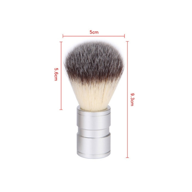 Stainless Steel Animal Hair Beard Brush Manual Stirring And Foaming Shaving Tool, Specification: Single Brush by bashfashion