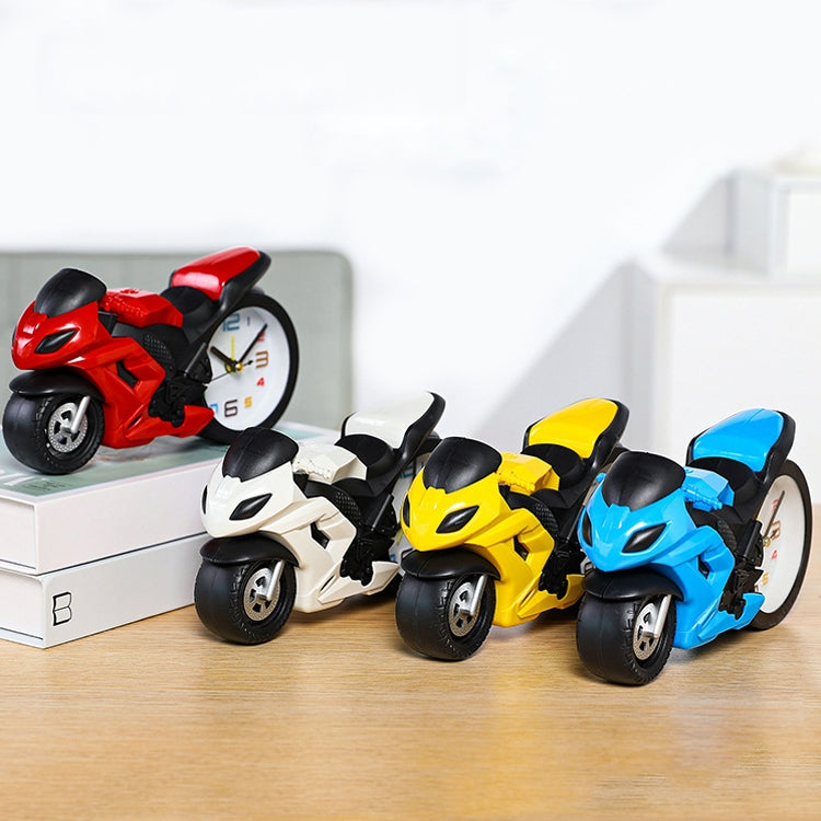 Motorcycle Alarm Clock Ornaments Creative Child Gift Clock(Yellow Motorcycle Racing) by bashfashion