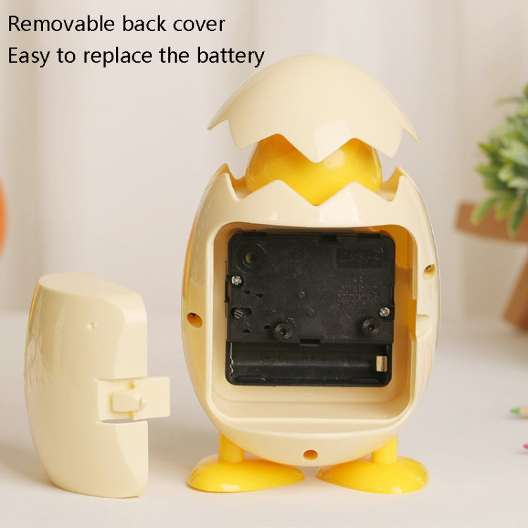 RP001 Cartoon Chicken Eggshell Chicks Alarm Clock Student Gift Children Bedroom Ornaments(White) by bashfashion