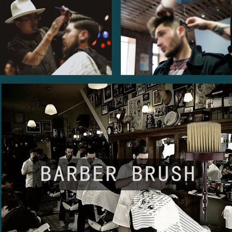 P6036 Long Handle Sweeping Hair Brush Hair Salon Haircut Cleaning Neck Sweeping Brush Household Cleaning Brush(Coffee) by bashfashion