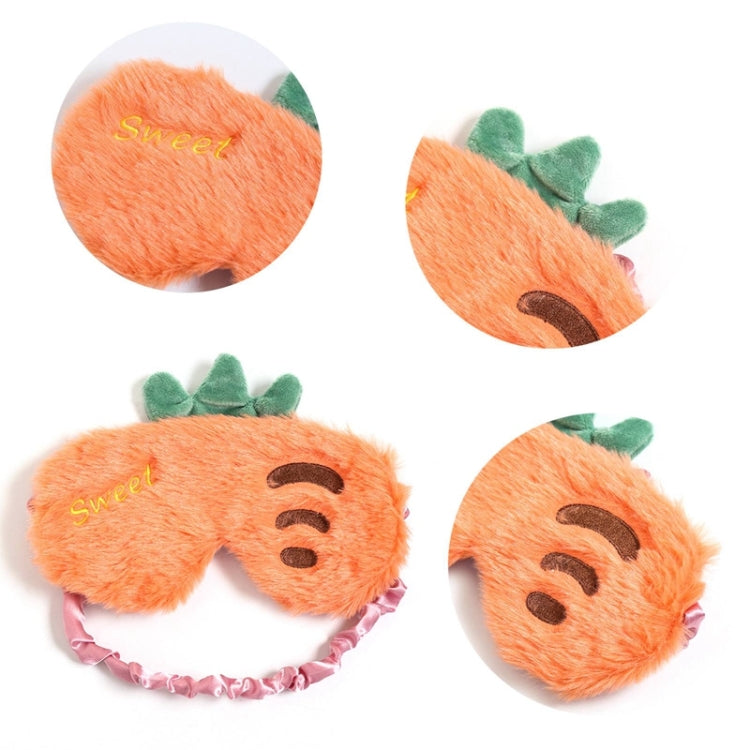 Fruit Plush Eye Mask Cute Soft Girl Sleep Blackout Eye Mask(Pineapple) by bashfashion