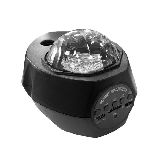 8W Planetary LED Aurora Bluetooth Projection Lights Remote Music Laser Lamp(Black) by bashfashion