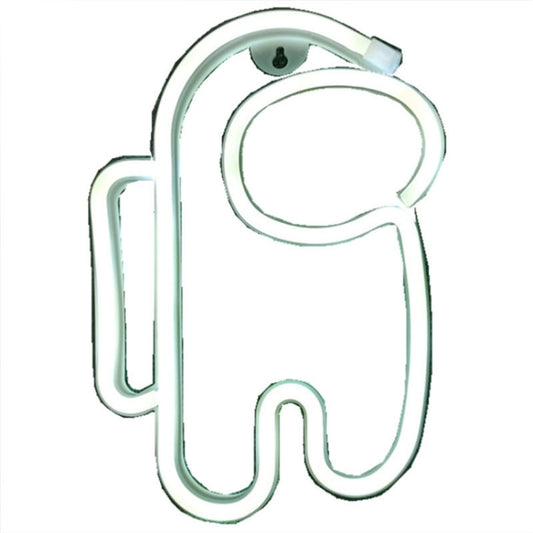 LED Spaceman Neon Modeling Light Room Decoration Lights(Pink+Blue) by bashfashion