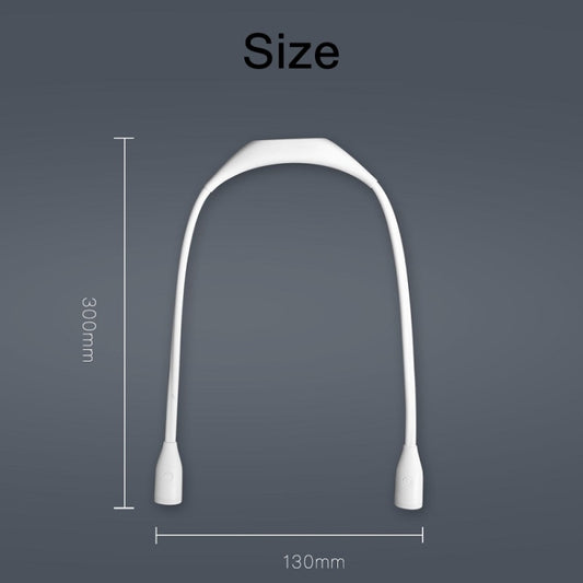 Student Eye Protection Reading LED Neck Hanging Light USB Rechargeable Outdoor Night Running Portable Light,Specification: Stepless Dimming Three-color Temperature(White) by bashfashion