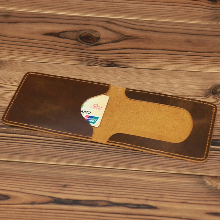 1063 Leather Driving License Holder Retro Wallet(Navy Blue) by bashfashion