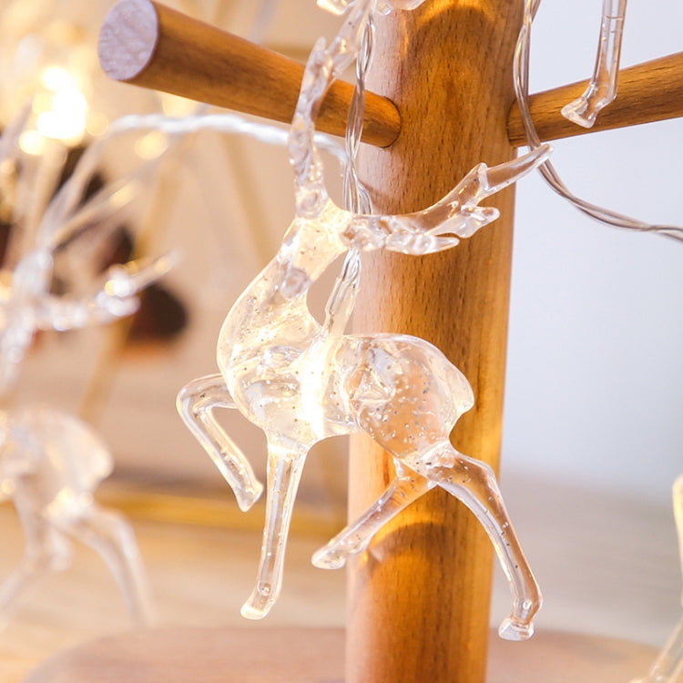 Christmas Elk String Lights Holiday Decoration, Spec: 3m 20 LEDs Battery Box(Colorful Light) by bashfashion