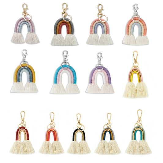 Hand-Woven Bohemian Tassel Bag Pendant(Pink Color K68215) by bashfashion