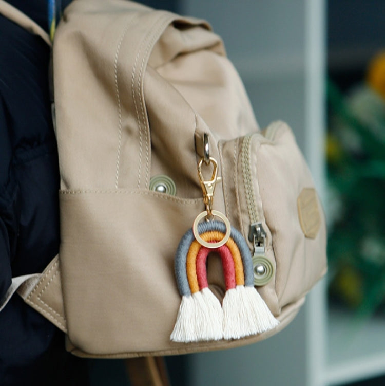 Hand-Woven Bohemian Tassel Bag Pendant(Pink Color K68215) by bashfashion