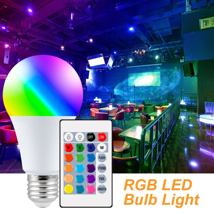 Smart Remote Control RGB Bulb Light, Power: 25W(White) by bashfashion