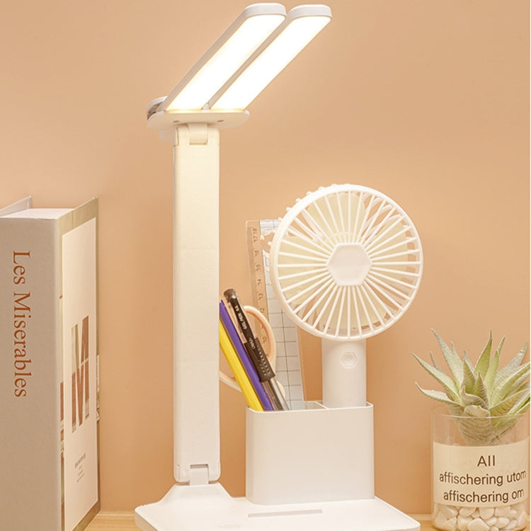 Double Head Lighting LED Charging Desk Lamp,Style: Rechargeable 4000mAh+Cable by bashfashion