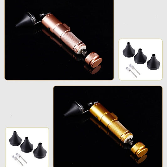 Ear Cleaning Hand Lamp USB Charging Otoscope(Elegant Gold) by bashfashion