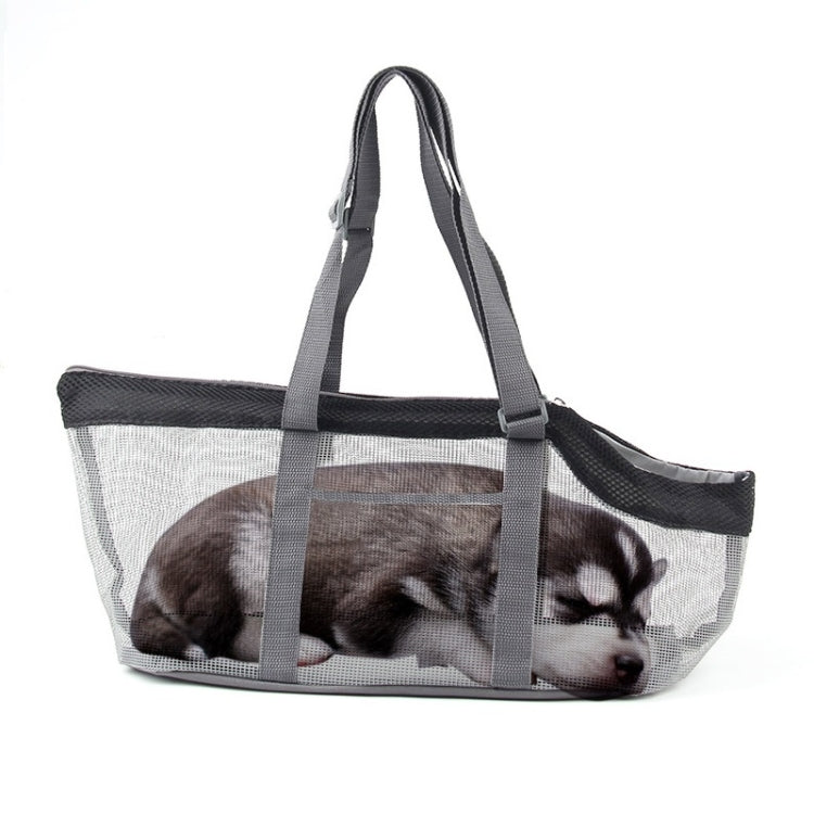 Pttie Baggie Panoramic Breathable Dog Outing Handbag(0901B Grey + Blue) by Pttie Baggie