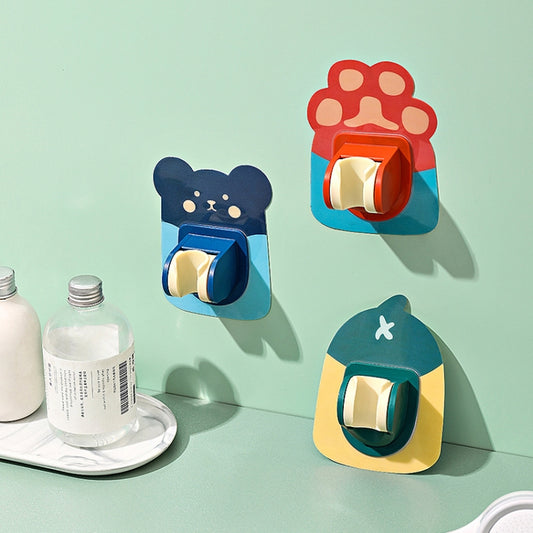 LY006 Cartoon Shower Bracket Universal Adjustment Bathroom Shower Head Fixed Base(Orange) by bashfashion