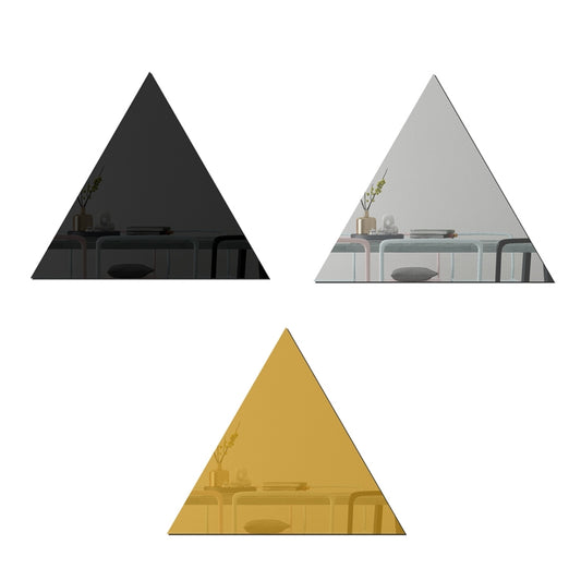 Ym300 16 PCS / Set Home Personal Wall Stickers DIY Acrylic Wall Decorative Mirror(Triangle Gold) by bashfashion