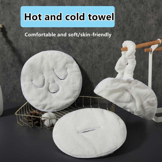 Hot and Cold Compress Facial Towel Face Mask,Style: Single Hole Without Straps by bashfashion