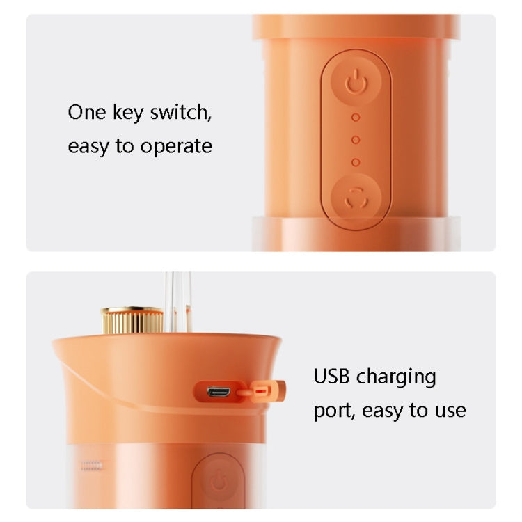 S57 Household Portable Electric Tooth Flusher(Orange with 4 Nozzles) by bashfashion
