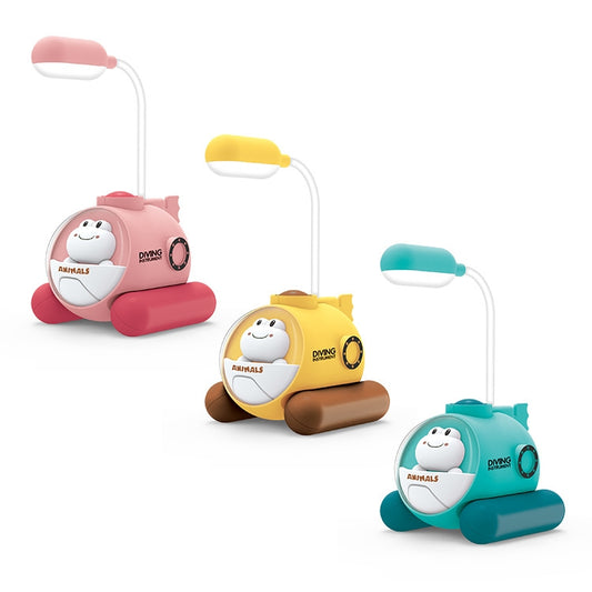 Cartoon Submarine Frog Mini Table Lamp(Lemon yellow) by bashfashion