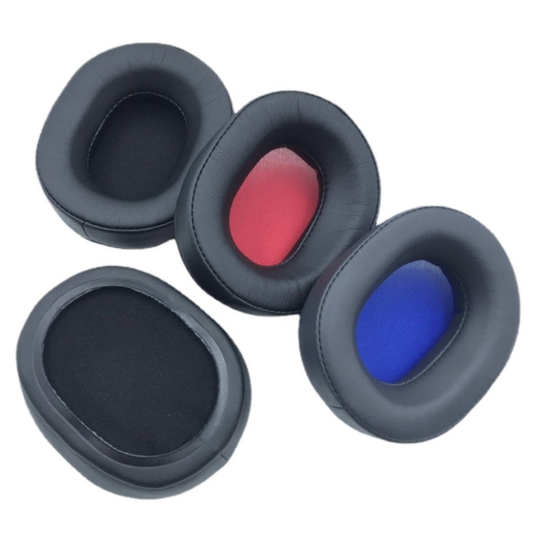 2 PCS Headset Protein Leather Earmuffs for Audio-Technica ATH-WS660BT(Black+Red) by bashfashion