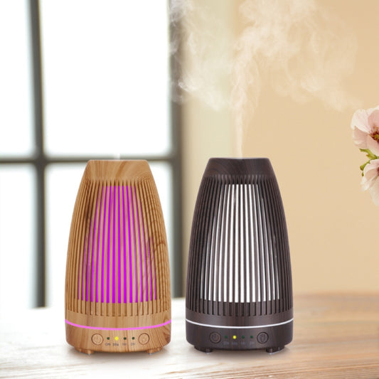 STB-103 Atmosphere Colorful Light Humidifier Aroma Diffuser(Deep Wooden Grain) by bashfashion
