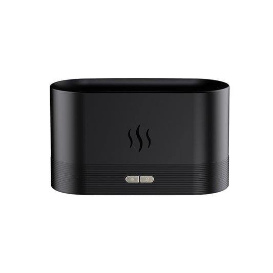 Flame Aroma Diffuser Night Light Humidifier(Black) by bashfashion
