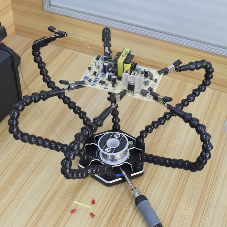 Six-Claw Alligator Clip Fixing Welding Station(HANTAI6 White) by bashfashion