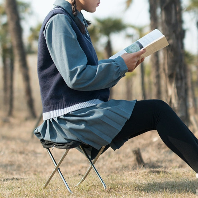 Outdoor Portable Handbag Folding Fishing Stool(Black) by bashfashion