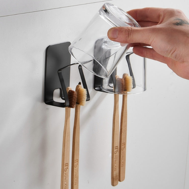 304 Stainless Steel Toothbrush Rack,Color: 1069 Black by bashfashion