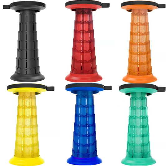 Outdoor Portable Lotus Heightened Folding Telescopic Stool(Orange) by bashfashion