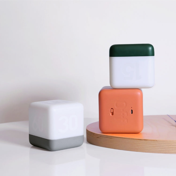 Square Flip Polyhedral Timing Night Light(Light Wood Grain) by bashfashion