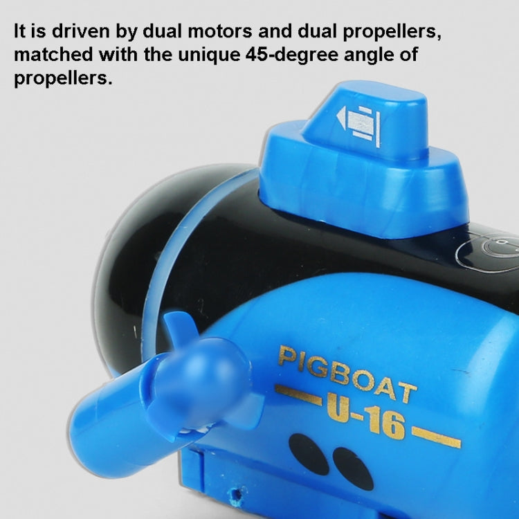 777-219 Mini Remote Control Submarine Small Remote Control Boat(Blue) by bashfashion