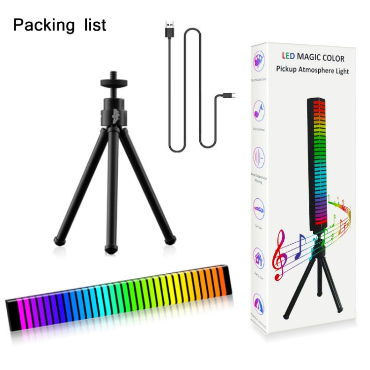 3D Pickup Atmosphere Light Desktop Music Rhythm Lamp, USB Charging by bashfashion