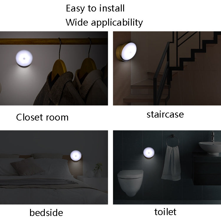 DMK-6PL Kitchen Cabinet Body Infrared Sensing Lamp, Style: Rotate Battery(White Light) by bashfashion