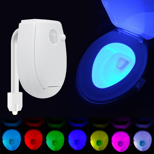 Hanging LED Toilet Light Intelligent Automatic Human Body Induction Light(RGB Multicolor) by bashfashion