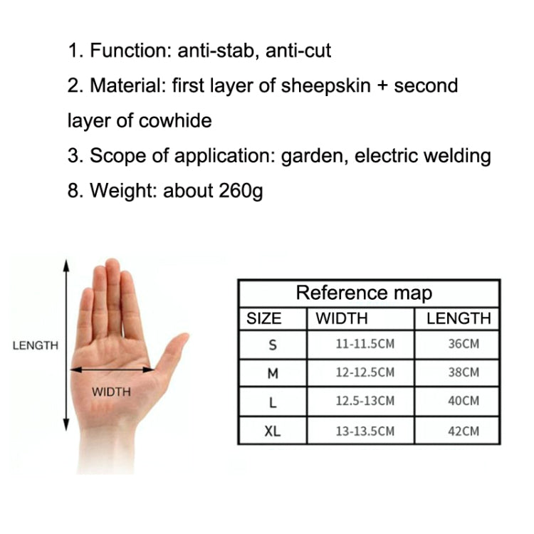 1 Pair JJ-GD102 Floral Garden Cut-Resistant Genuine Leather Gloves, Size: S by bashfashion