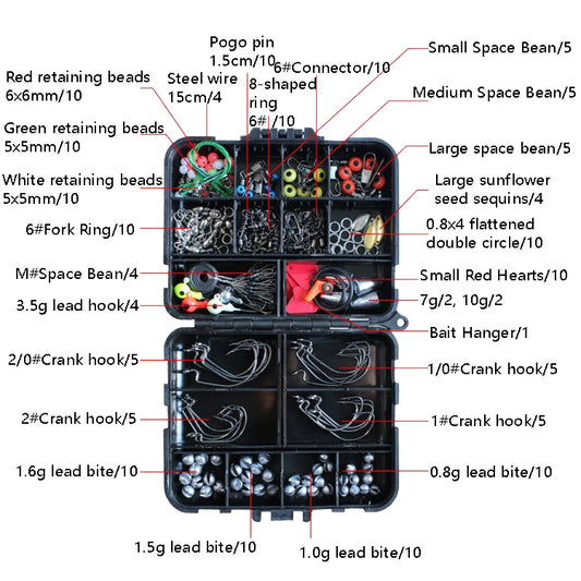 187 PCS / Set Road Squid Hook Accessories Set by bashfashion