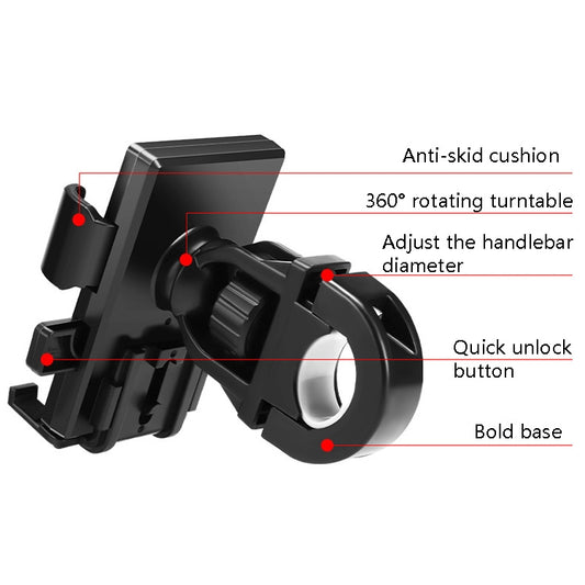 Y02 Electric Bike Mobile Phone Bracket, Style: Handlebar Installation by bashfashion